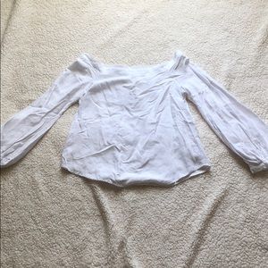 Off the shoulder white blouse